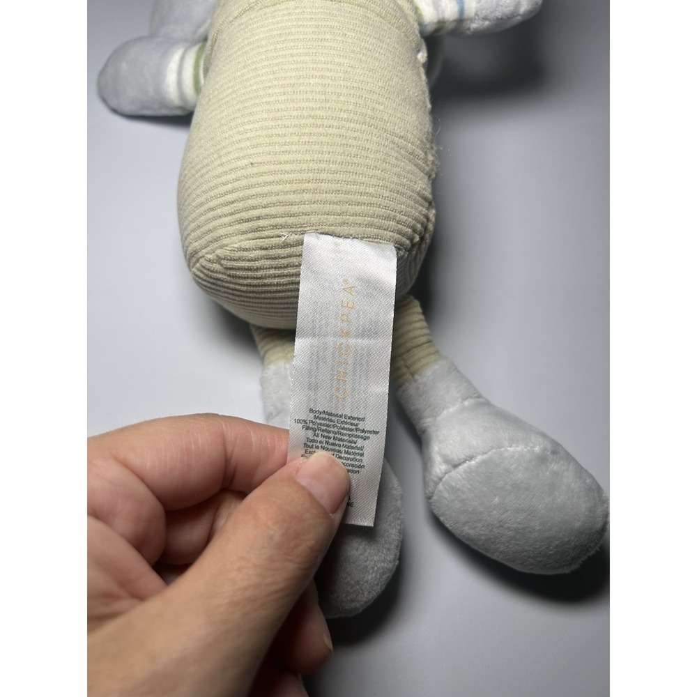 Chickpea 11" Elephant Striped Stuffed Animal Plush - Picture 6 of 8